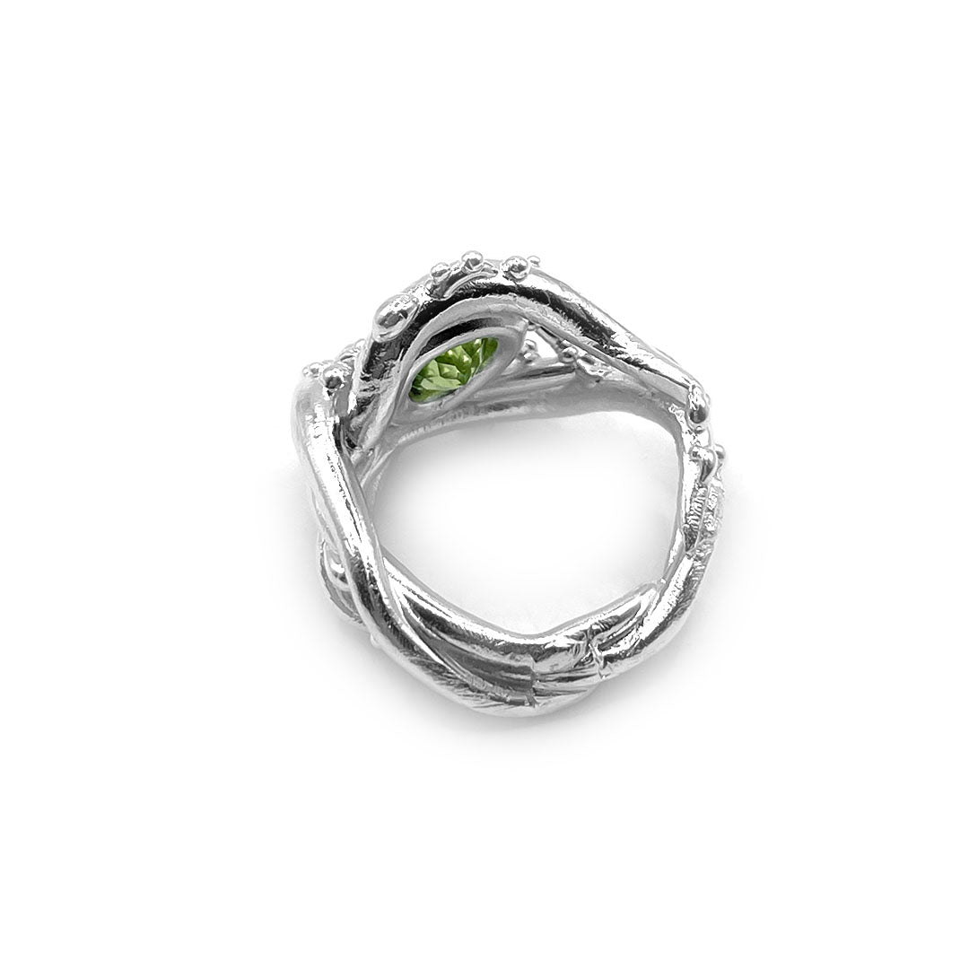 Koraal Ring met Steen #2020