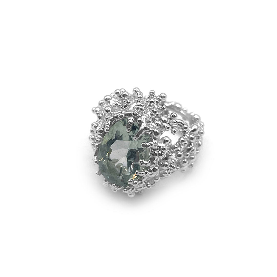 Coral Ring with Stone #2029