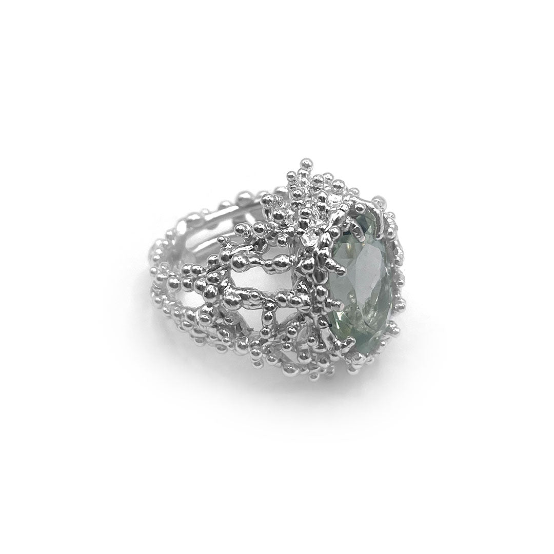 Coral Ring with Stone #2029