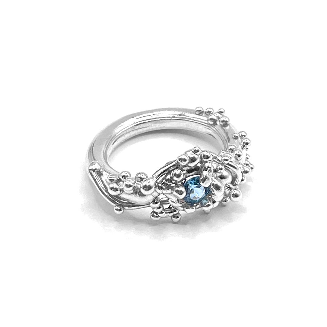 Koraal Ring met Steen #2020