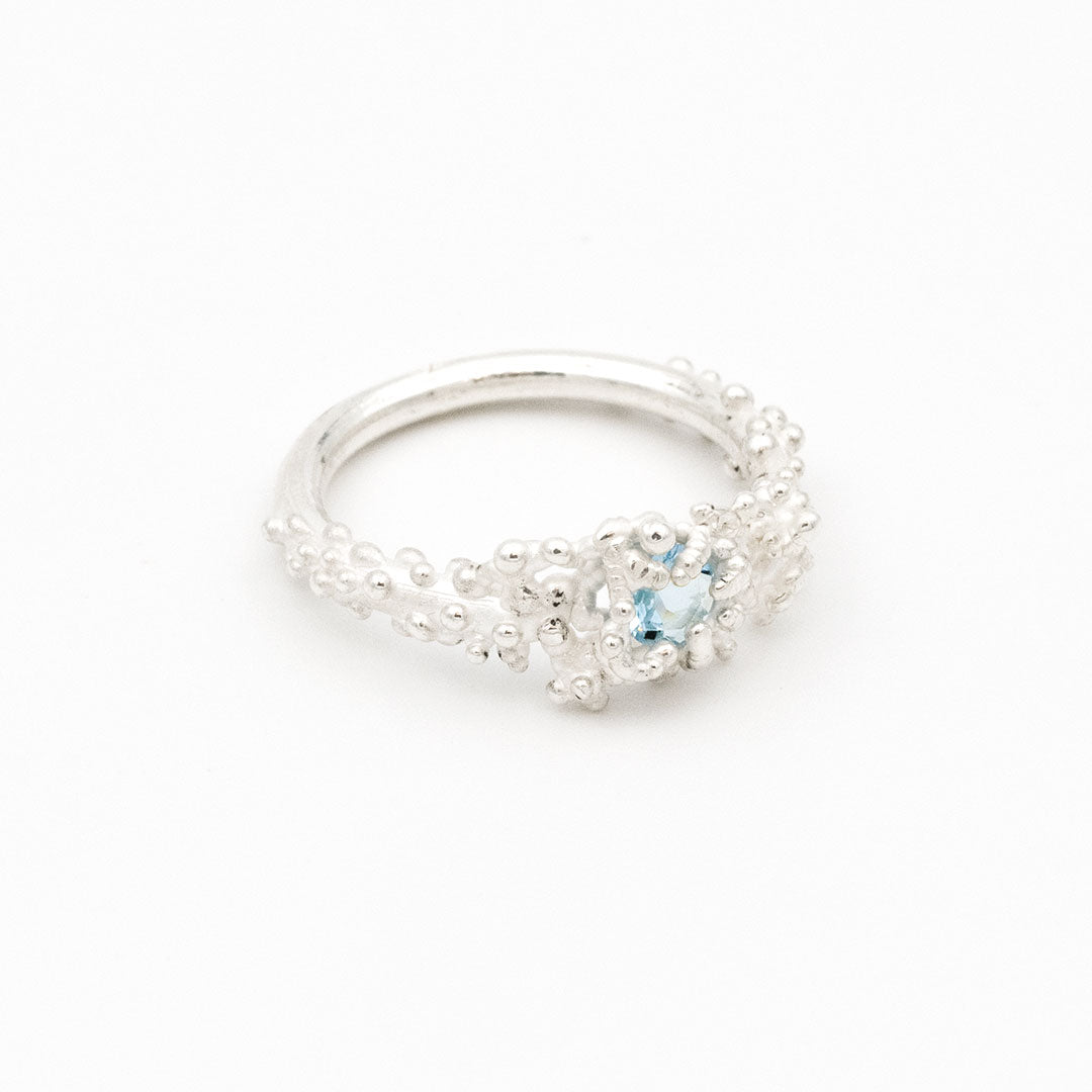 Coral Ring with Stone #2002