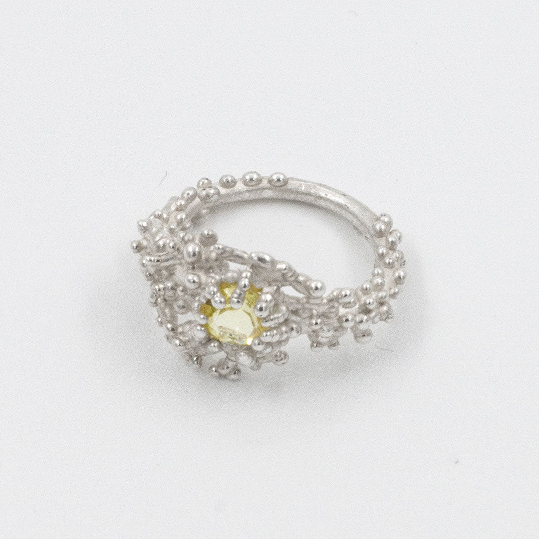 Coral Ring with Stone #2013