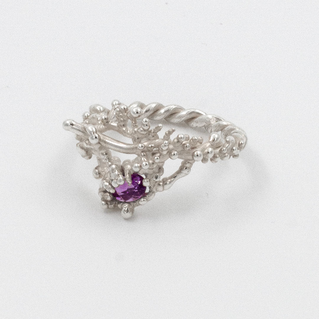 Coral Ring with Stone #2015