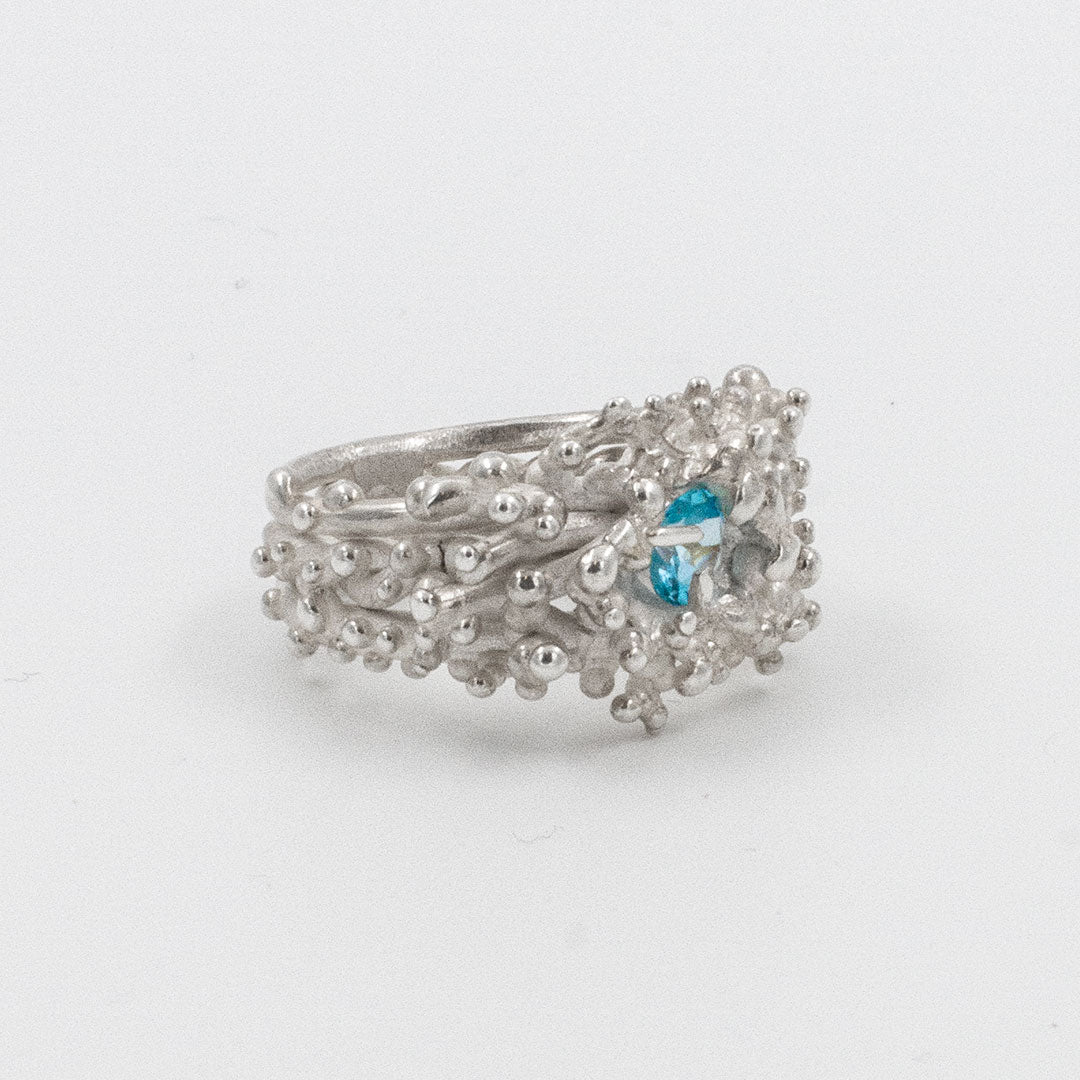 Coral Ring with Stone #2016