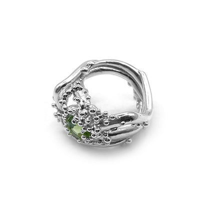 Koraal Ring met Steen #2020