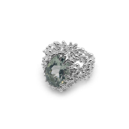 Coral Ring with Stone #2029