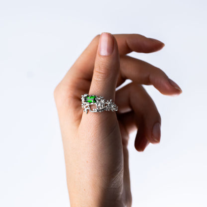 Koraal Ring met Steen #2020